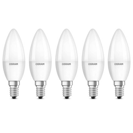 CONJUNTO 5x Lâmpadas LED BASE B40 E14/4,9W/230V 2700K - Osram