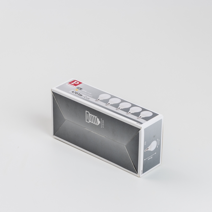 CONJUNTO 5x Lâmpadas LED P45 E14/5,5W/230V 2700K - Paulmann 28783