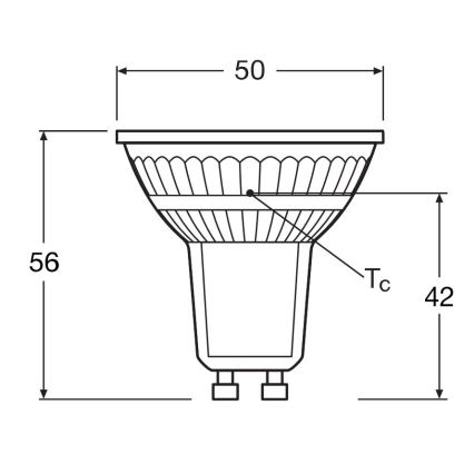 CONJUNTO 5x Lâmpadas LED PAR16 GU10/4,3W/230V 2700K 120° - Osram