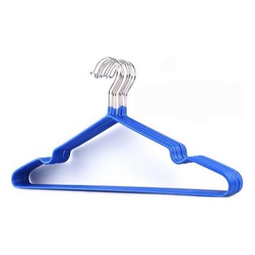 CONJUNTO 6x Cabide 19,5x41 cm metal/azul