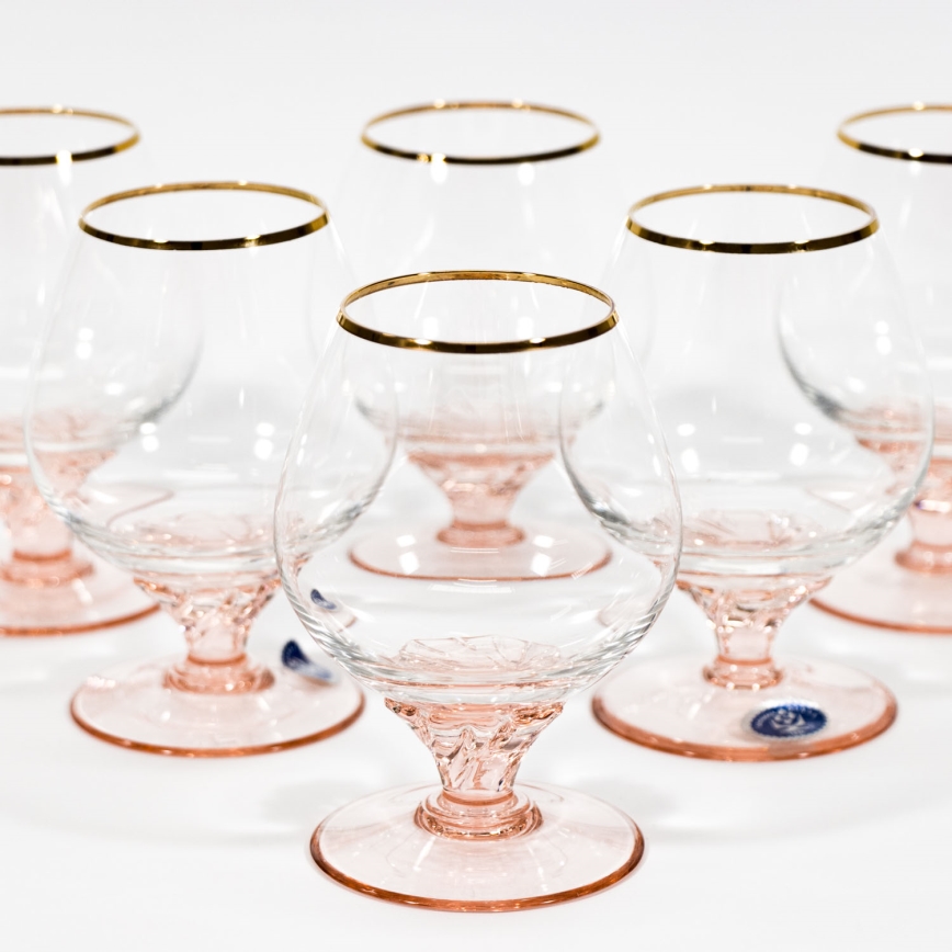 Conjunto 6x copo de conhaque Brendy 250 ml transparente