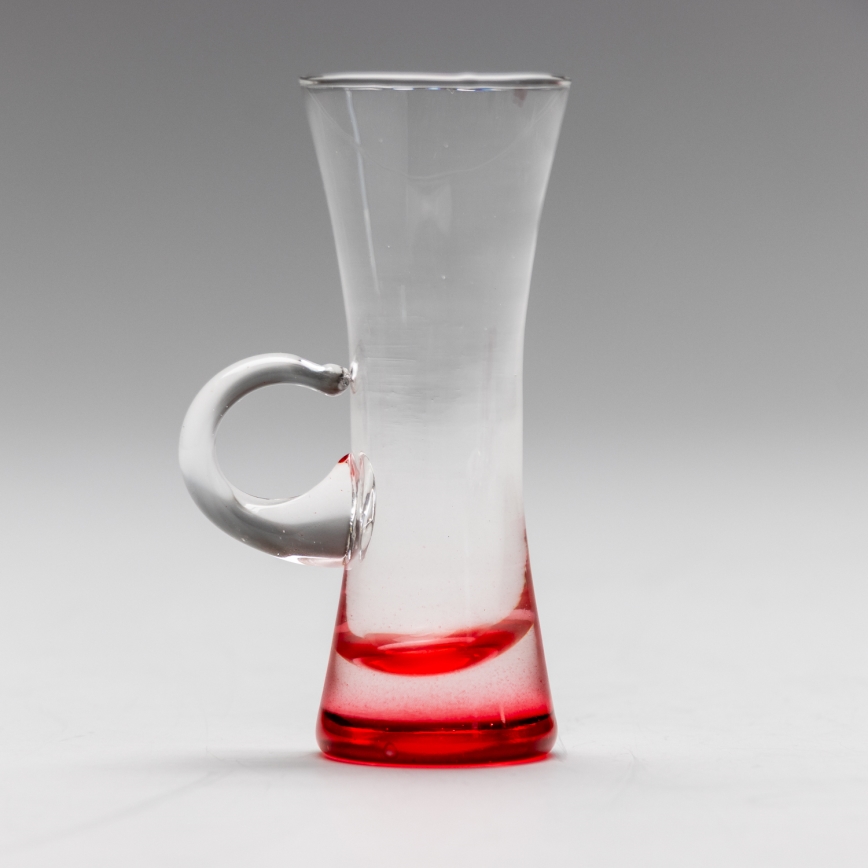 Conjunto 6x copos de licor com pega vermelho