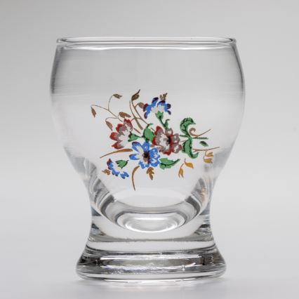 Conjunto 6x copos de licor transparente - padrão floral no. 4