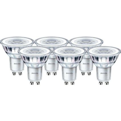 CONJUNTO 6x Lâmpada LED Philips GU10/4,6W/230V 2700K