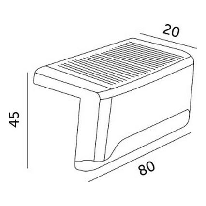 CONJUNTO 8x Iluminação solar LED para escadas LED/0,06W/1,2V 3000K IP44 600 mAh
