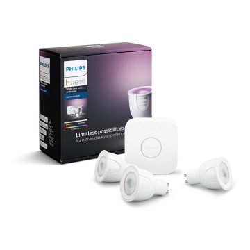 Conjunto básico Philips Hue WHITE AND COLOR AMBIANCE 3xGU10/6,5W/230V 2000-6500K