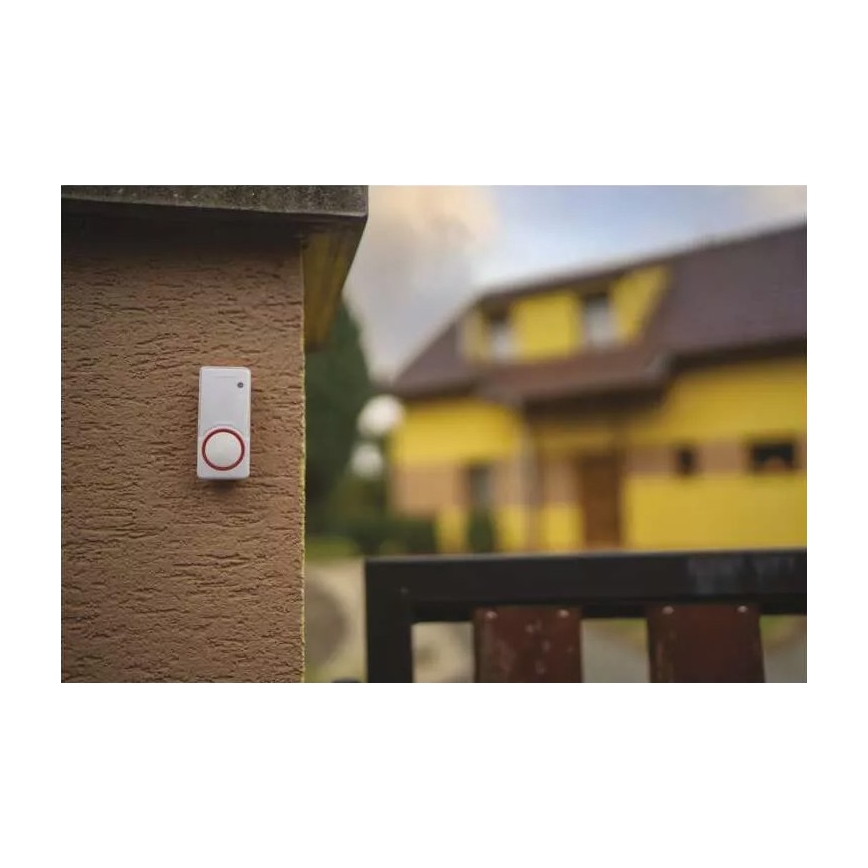 CONJUNTO Campainha sem fios de tomada + 2x botão 230V IP44