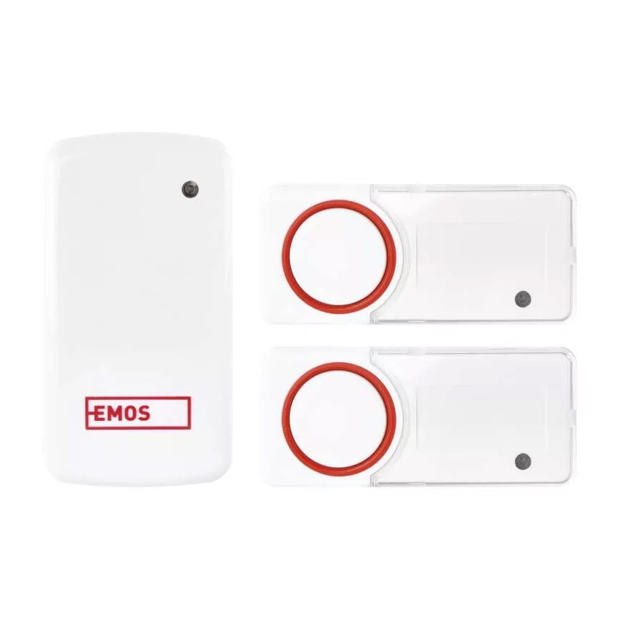 CONJUNTO Campainha sem fios de tomada + 2x botão 230V IP44