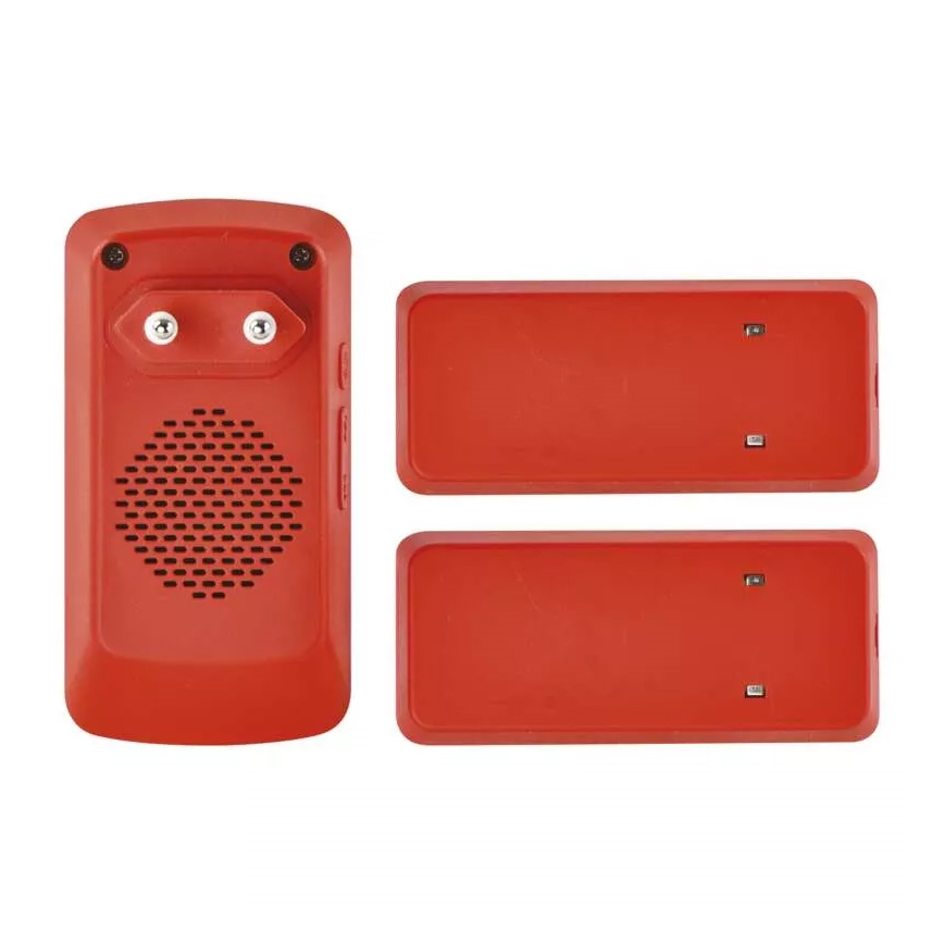 CONJUNTO Campainha sem fios de tomada + 2x botão 230V IP44