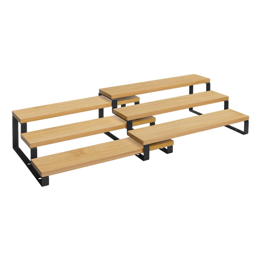 Conjunto com 2 suportes para especiarias MARGE, preto/castanho