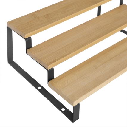 Conjunto com 2 suportes para especiarias MARGE, preto/castanho