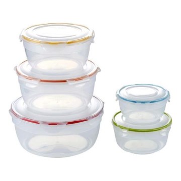Conjunto com 5 potes para alimentos LOCK