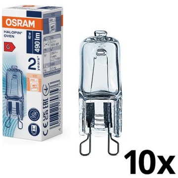 Conjunto de 10 lâmpadas para forno HALOPIN G9/40W/230V 2700K - Osram