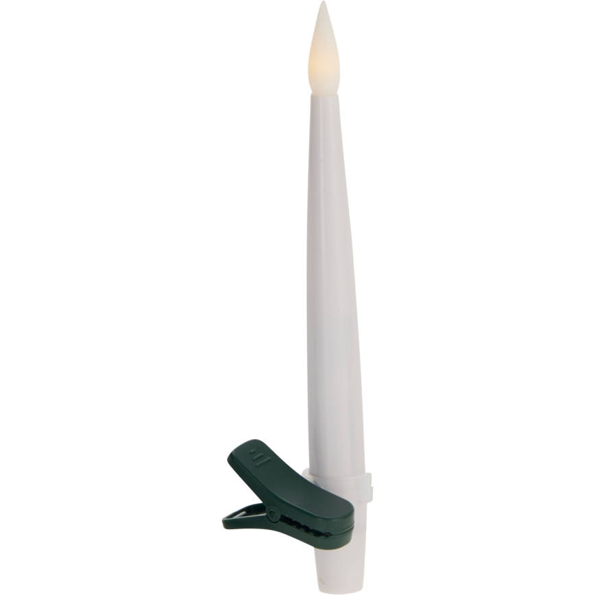 Conjunto de 10 velas decorativas de Natal LED reguláveis, 15 cm, branco quente, LED/1xAAA, com comando remoto