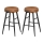 Conjunto de 2 bancos de bar LIOR, castanho/preto