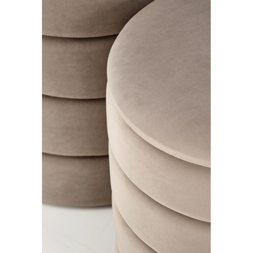 Conjunto de 2 banquetas PAX Ø 33/40 cm taupe