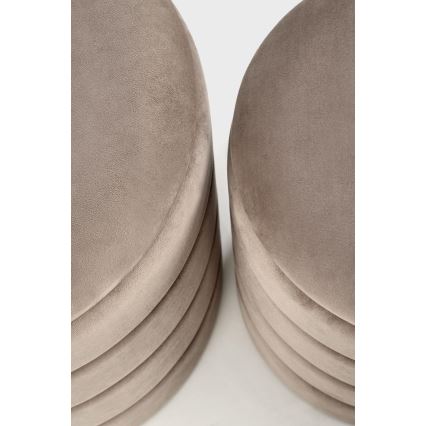 Conjunto de 2 banquetas PAX Ø 33/40 cm taupe