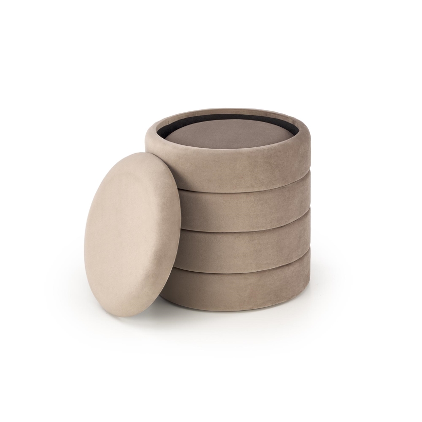 Conjunto de 2 banquetas PAX Ø 33/40 cm taupe