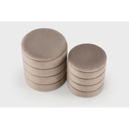 Conjunto de 2 banquetas PAX Ø 33/40 cm taupe