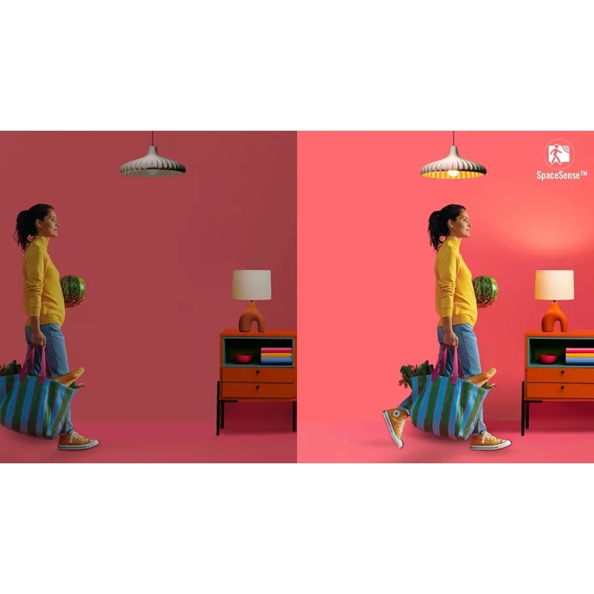 Pack de 2 lâmpadas LED dimerizáveis com sensor de movimento PAR16 GU10/4,7W/230V 2700-6500K IRC 90 Wi-Fi - WiZ