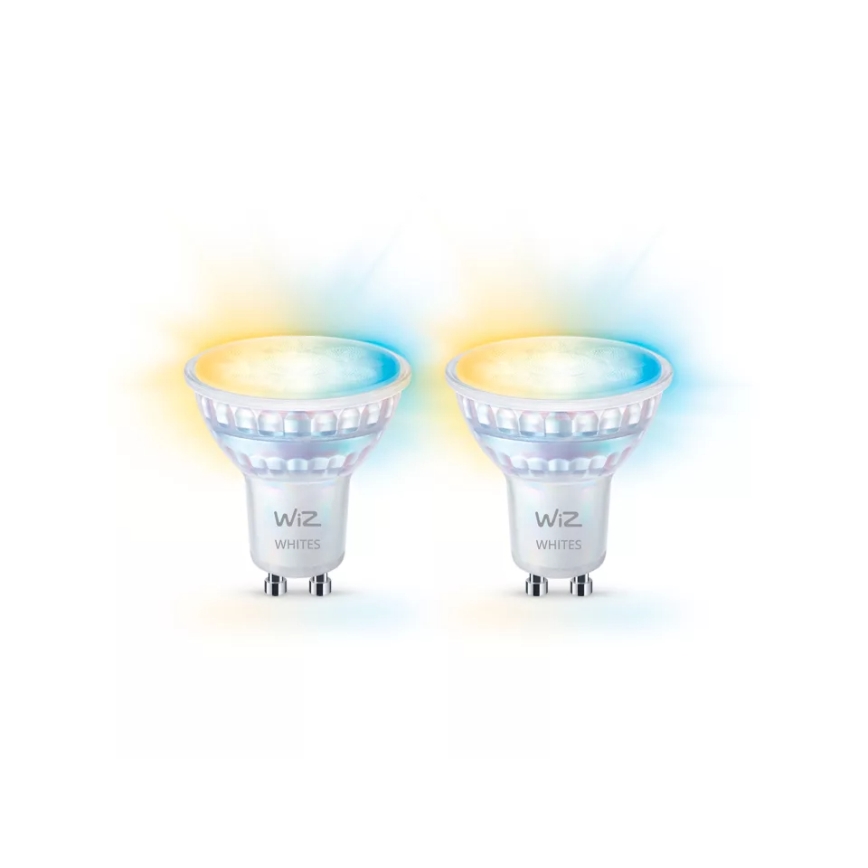Pack de 2 lâmpadas LED dimerizáveis com sensor de movimento PAR16 GU10/4,7W/230V 2700-6500K IRC 90 Wi-Fi - WiZ