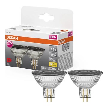 Conjunto de 2 lâmpadas LED refletoras dimerizáveis MR16 GU5,3/5W/12V 2700K 36° CRI 90 - Osram