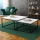 Conjunto de 2 mesas de centro DUAL 76x76/66x66 cm preto/branco