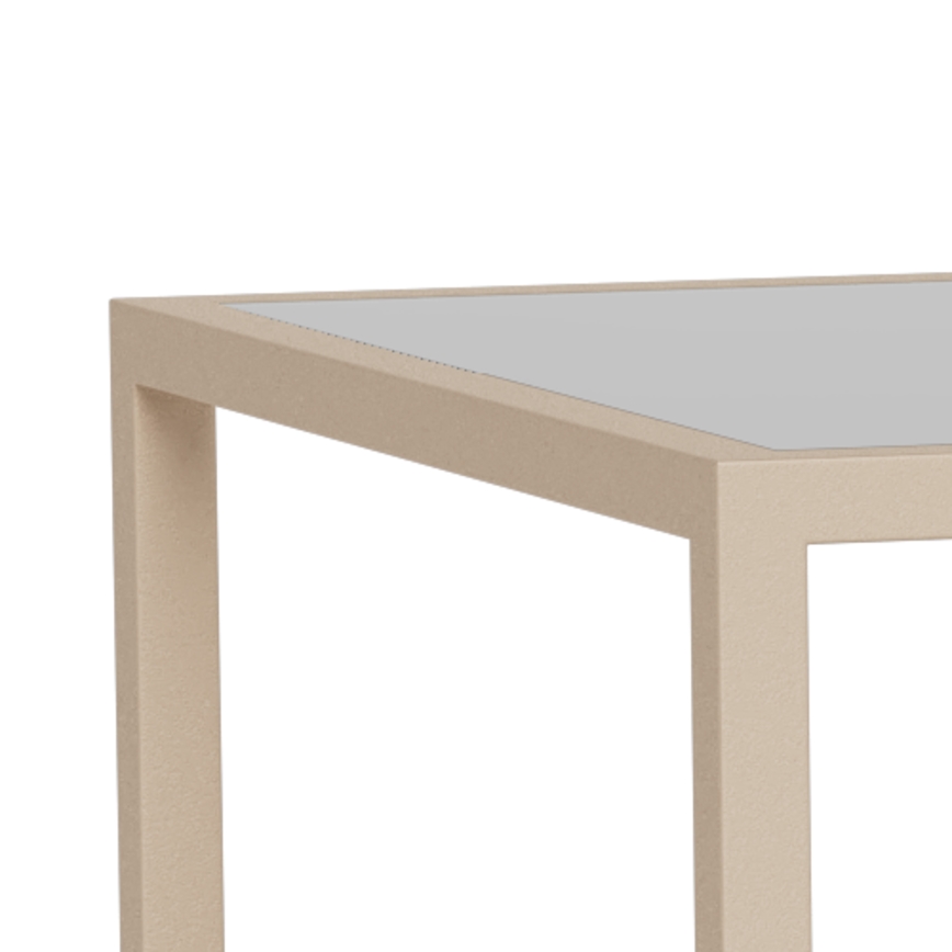 Conjunto de 2 mesas de centro SARON 90x50 cm cinzento/transparente