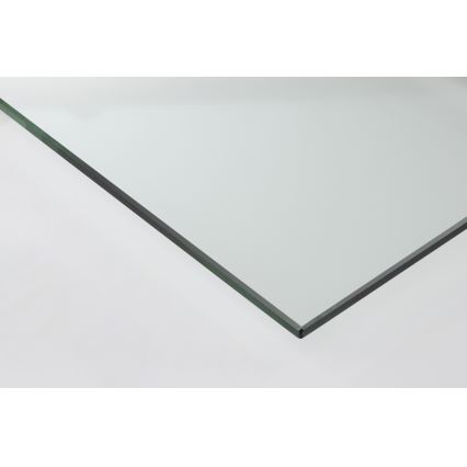 Conjunto de 2 mesas de centro SARON 90x50 cm cinzento/transparente