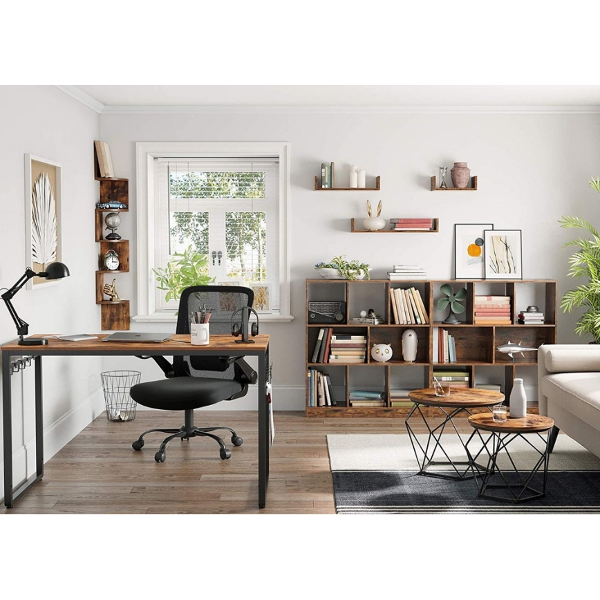 Conjunto de 2 mesas de centro TALIA, castanho/preto