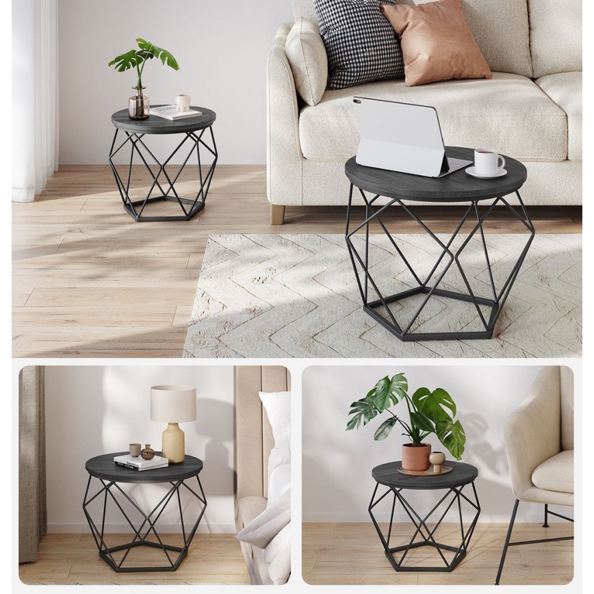 Conjunto de 2 mesas de centro TALIA, pretas