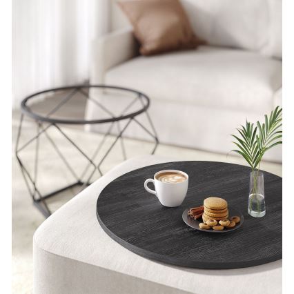 Conjunto de 2 mesas de centro TALIA, pretas