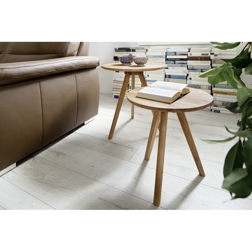 Conjunto de 2 mesas de centro VEYLOR em carvalho