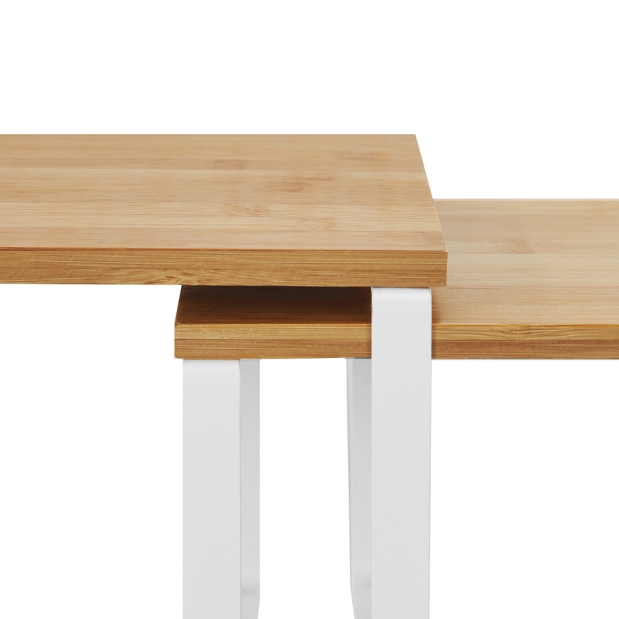 Conjunto de 2 prateleiras de arrumação MARGE, brancas/marrons