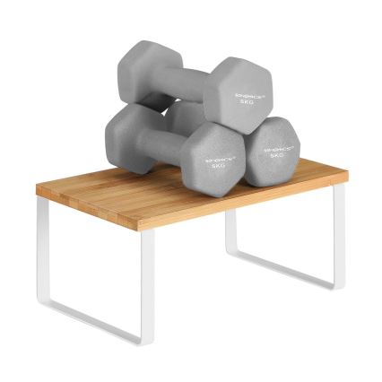 Conjunto de 2 prateleiras de arrumação MARGE, brancas/marrons