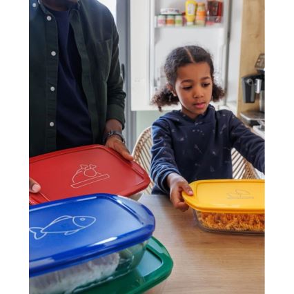 Conjunto de 2 recipientes de vidro para alimentos PYREX 1,2/2,5 l