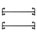Conjunto de 2 suportes de parede para cabides LINEA, preto