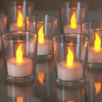 Conjunto de 24 velas LED para decoração de Natal, LED/1xCR2032, 3,8 cm, branco quente