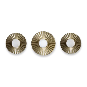 Conjunto de 3 apliques de parede SUNPLISS 1xG9/10W/230V dourado/creme
