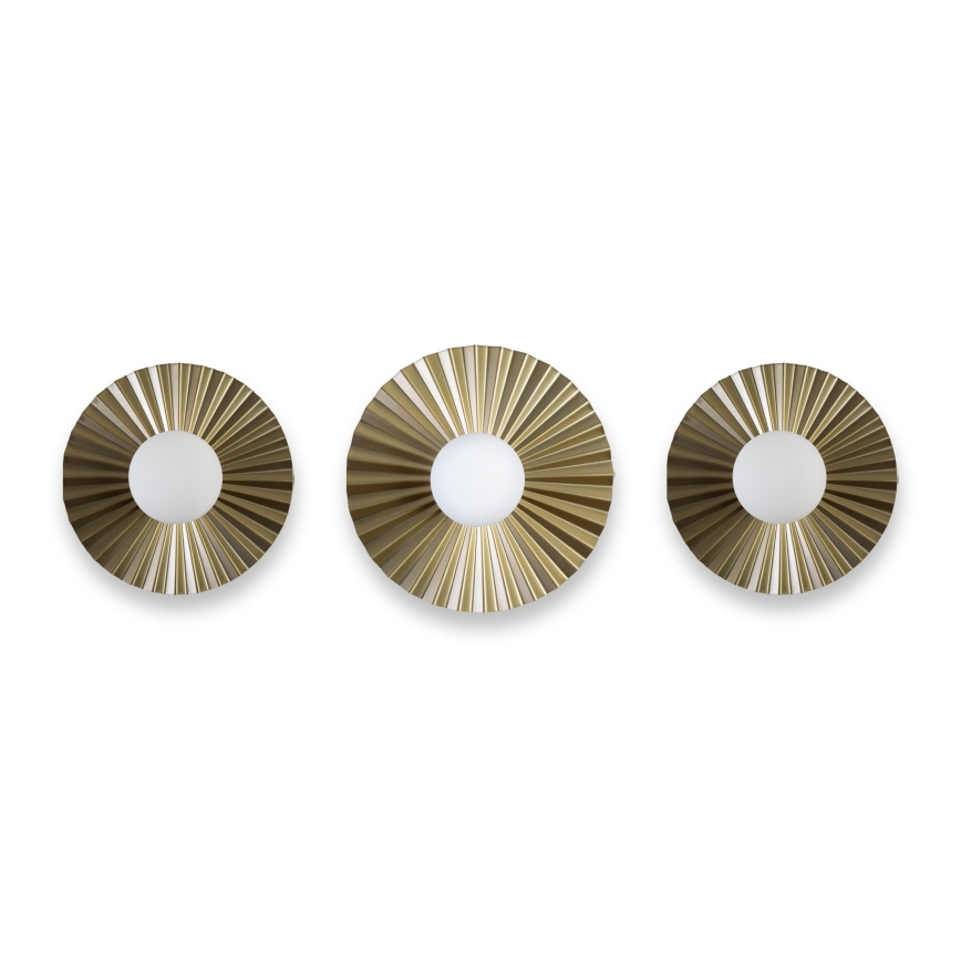 Conjunto de 3 apliques de parede SUNPLISS 1xG9/10W/230V dourado/creme