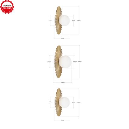 Conjunto de 3 apliques de parede SUNPLISS 1xG9/10W/230V dourado/creme