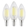 Conjunto de 3 lâmpadas LED Vintage C35 E14, 2,2 W, 230 V, 2700 K - Eglo 110439