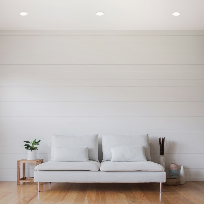 Conjunto de 3 luminárias LED de embutir para casa de banho LED/6W/230V 3000K IP44 brancas