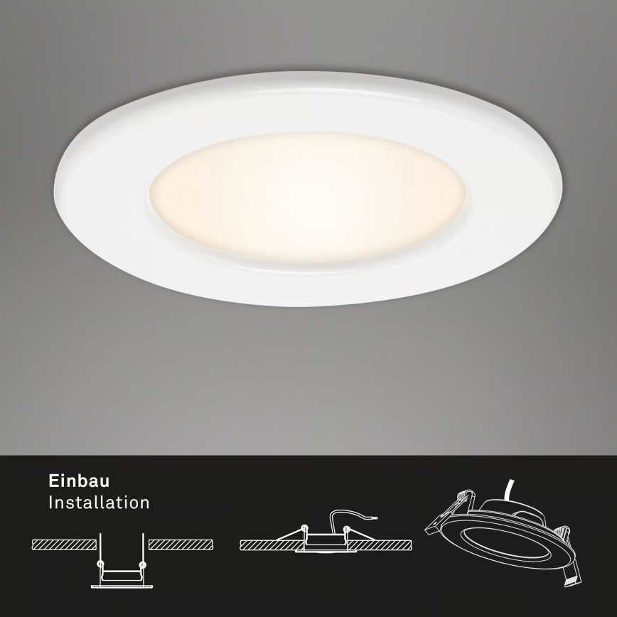 Conjunto de 3 luminárias LED de embutir para casa de banho LED/6W/230V 3000K IP44 brancas
