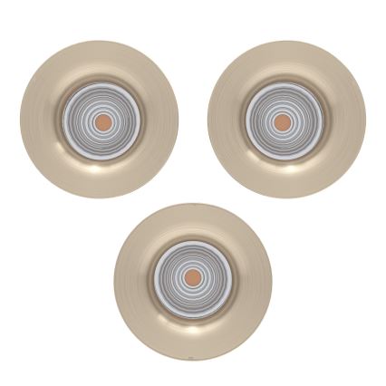 Eglo - Conjunto de 3 luminárias de embutir dimerizáveis LED/4,8W/230V Ø 8,8 cm cromado mate