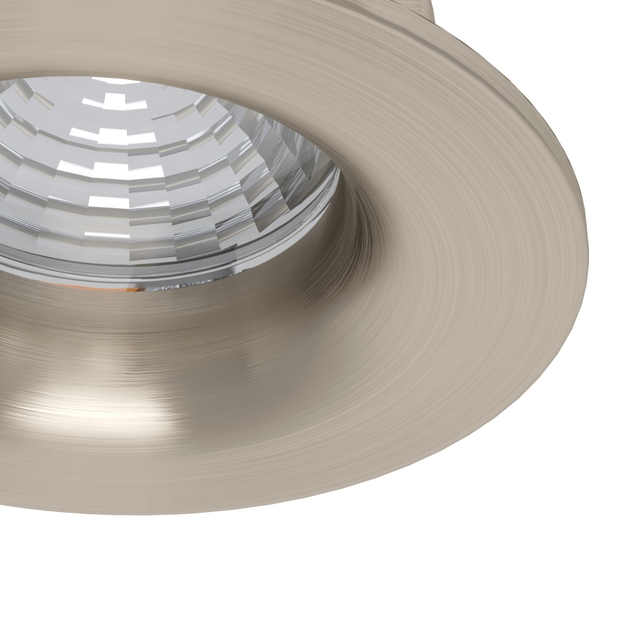 Eglo - Conjunto de 3 luminárias de embutir dimerizáveis LED/4,8W/230V Ø 8,8 cm cromado mate