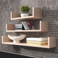 Conjunto de 3 prateleiras de parede TRIO 40/60/80x11x18 cm carvalho sonoma