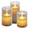 Conjunto de 3 velas LED — Alimentação: 6 pilhas AA