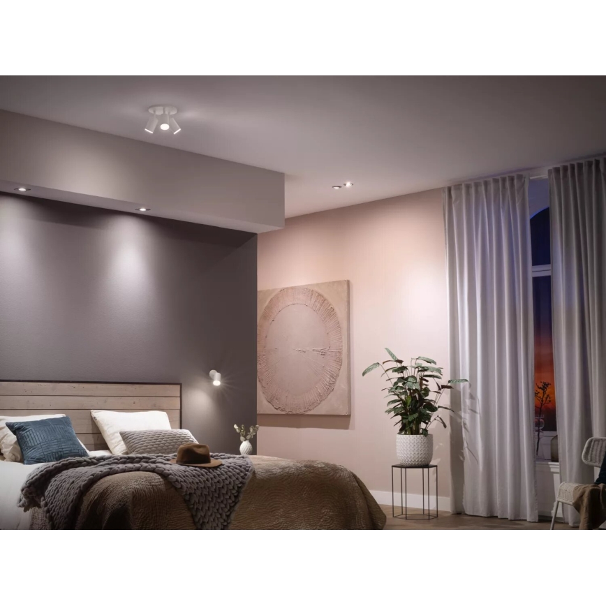 Pack de 4 lâmpadas LED reguláveis Philips Hue WHITE AMBIANCE GU10/4,2W/230V 2200-6500K