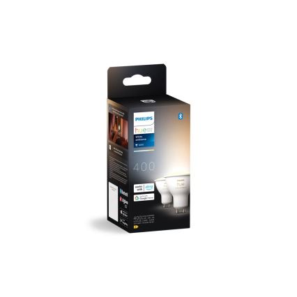 Pack de 4 lâmpadas LED reguláveis Philips Hue WHITE AMBIANCE GU10/4,2W/230V 2200-6500K